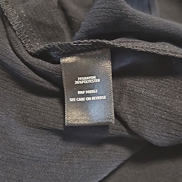 Torrid Tank Top Black Washable Crinkle Gauze Size 5 - Picture 5 of 7